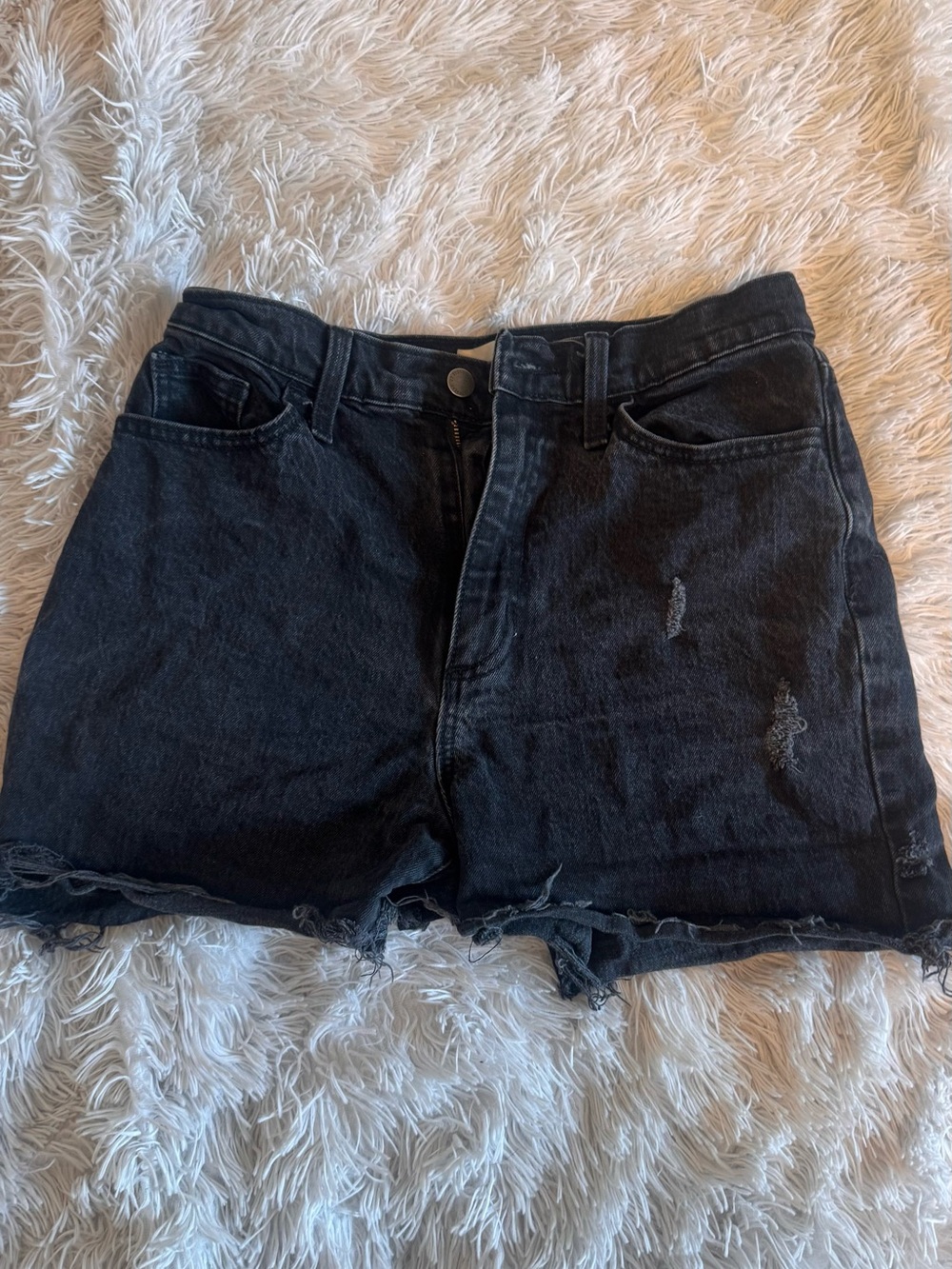 Universal Thread Black Distressed Denim Shorts